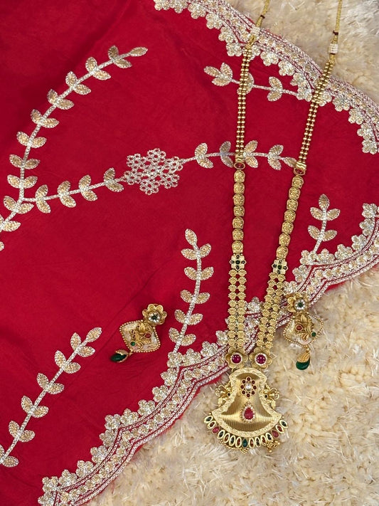 Classic Pure HO Silk Saree with Pitan Handwork | Timeless Festive Gatherings Saree