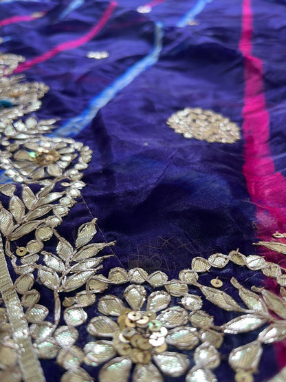 Elegant Soft Organza Saree with Gotta Patti Handwork