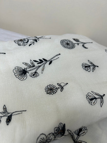 Luxurious Pure Chinon Saree with Delicate Handwork Saree Embroidery | Designer Saree