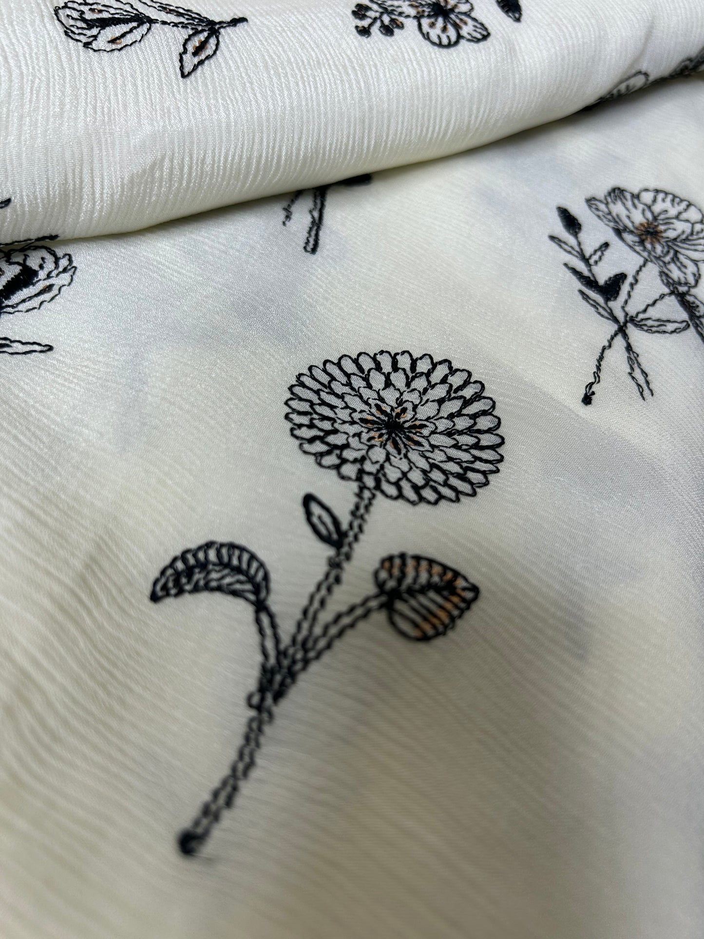 Luxurious Pure Chinon Saree with Delicate Handwork Saree Embroidery | Designer Saree