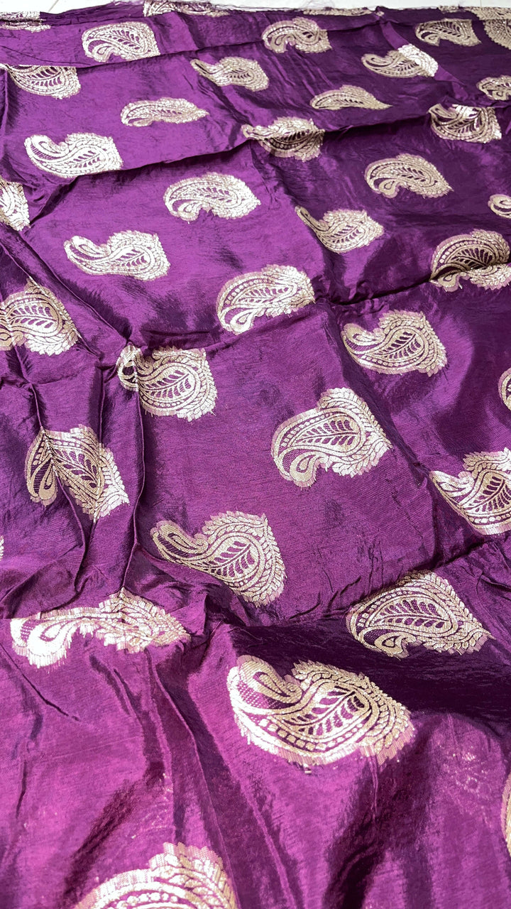 Premium Pure Russian Dola Fabric with Exquisite Hand Zari Weaving | Luxury Textile Amai Jaipur