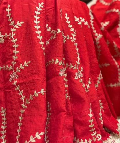 Classic Pure HO Silk Saree with Pitan Handwork | Timeless Festive Gatherings Saree