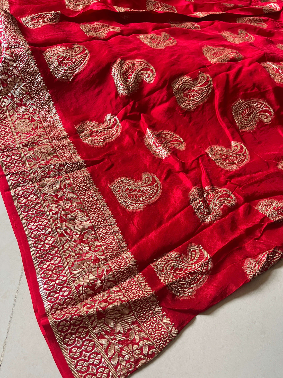Premium Pure Russian Dola Fabric with Exquisite Hand Zari Weaving | Luxury Textile Amai Jaipur