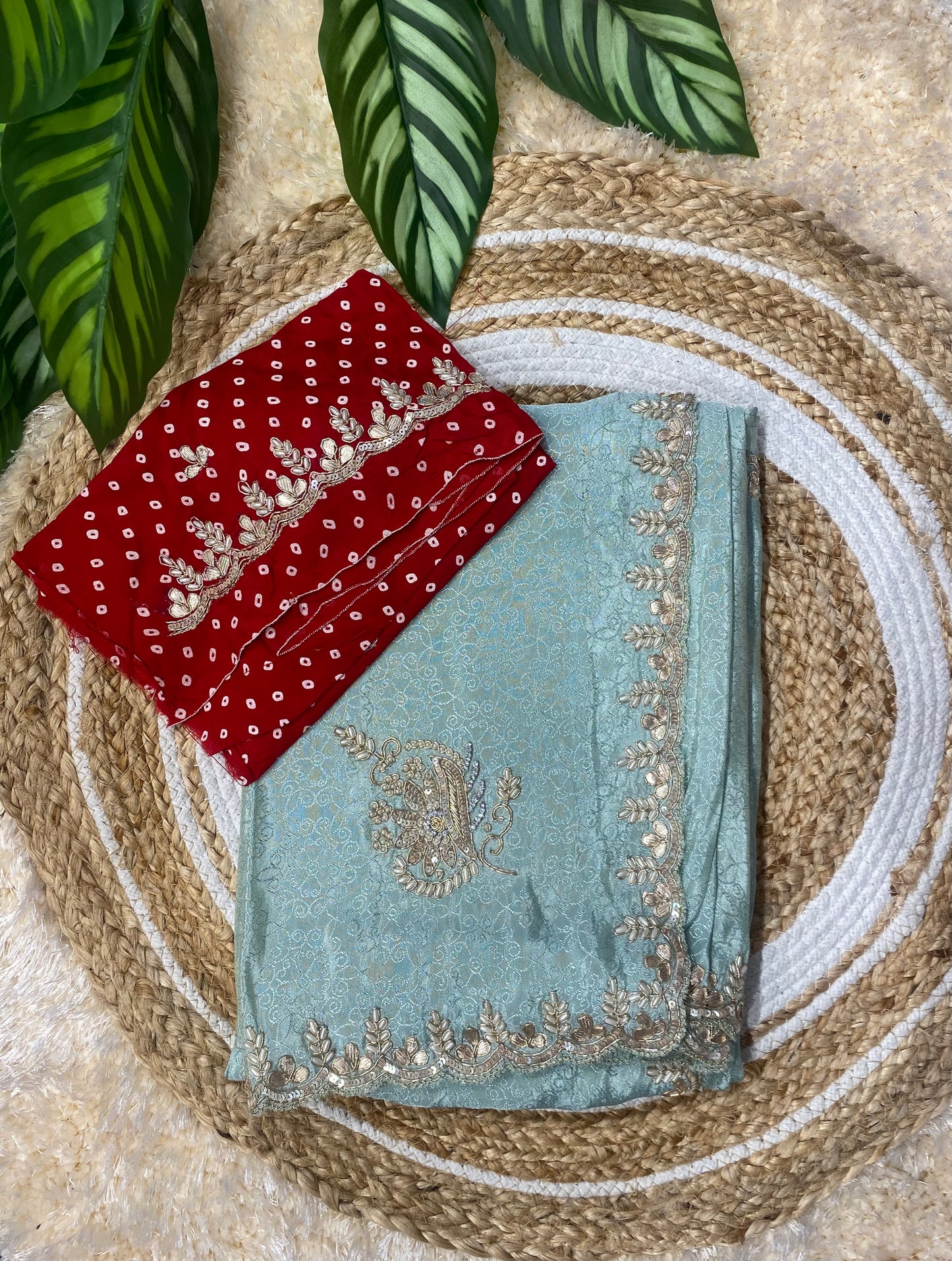 Exquisite Designer Saree: Pure Cosmos Saree with Heavy Zardozi & Moti Handwork